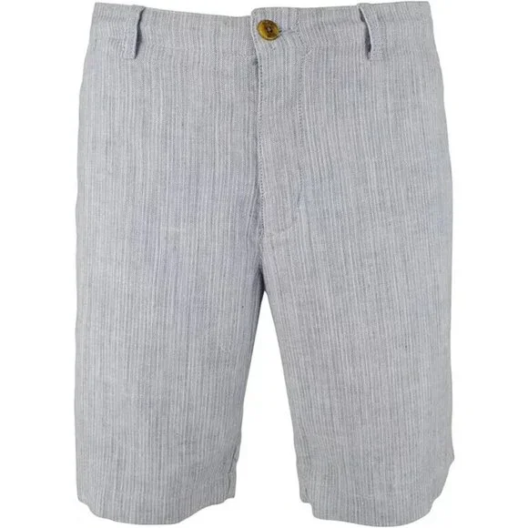 Tommy Bahama Men's Small Chambray Blue Harbor Herringbone Linen Blend Shorts - Picture 4 of 6